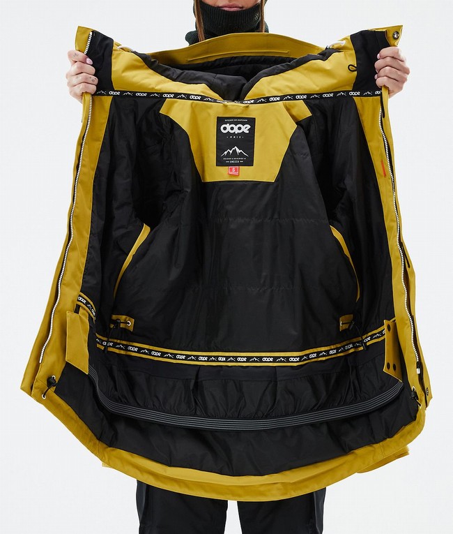 Women Dope Adept W Snowboard Jackets Yellow | MXDQZBS-96