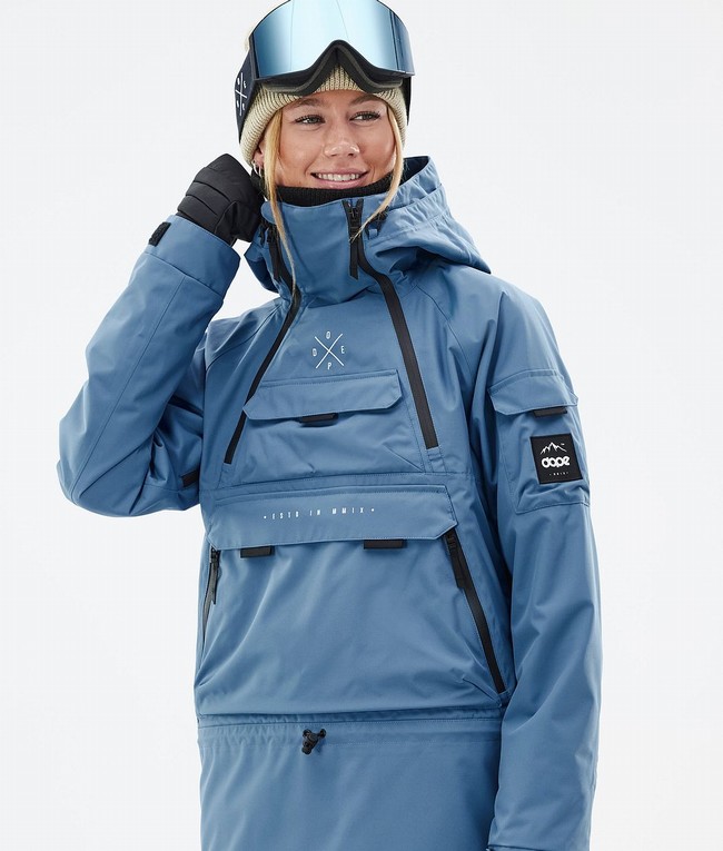 Women Dope Akin W Ski Jackets Blue / Grey | AWPZRJO-41