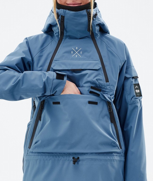 Women Dope Akin W Ski Jackets Blue / Grey | AWPZRJO-41