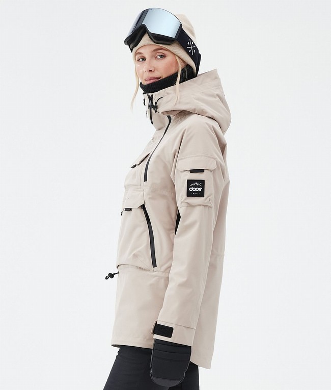 Women Dope Akin W Ski Jackets Brown | QZBVLHG-43