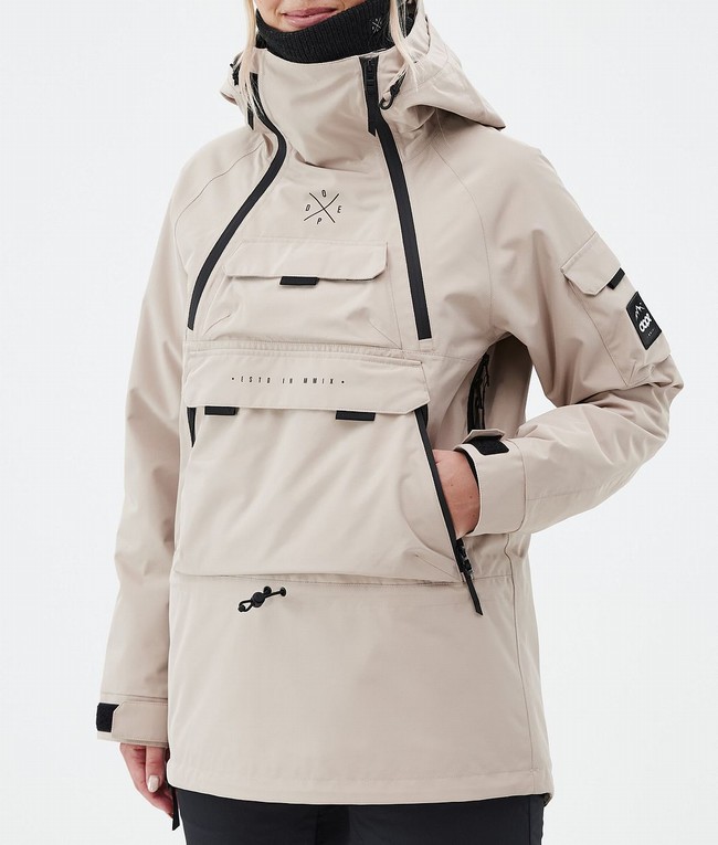 Women Dope Akin W Ski Jackets Brown | QZBVLHG-43