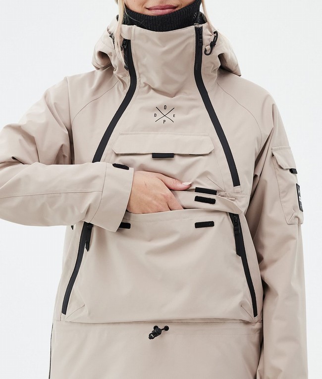 Women Dope Akin W Ski Jackets Brown | QZBVLHG-43