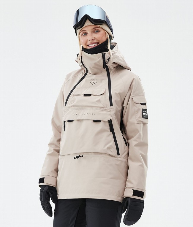 Women Dope Akin W Ski Jackets Brown | QZBVLHG-43