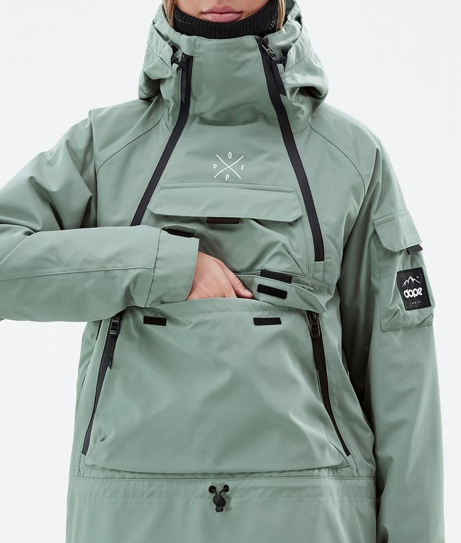 Women Dope Akin W Ski Jackets Green | ACJHGBK-04