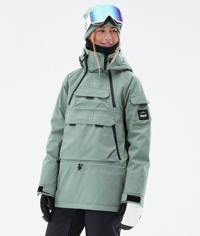 Women Dope Akin W Ski Jackets Green | ACJHGBK-04