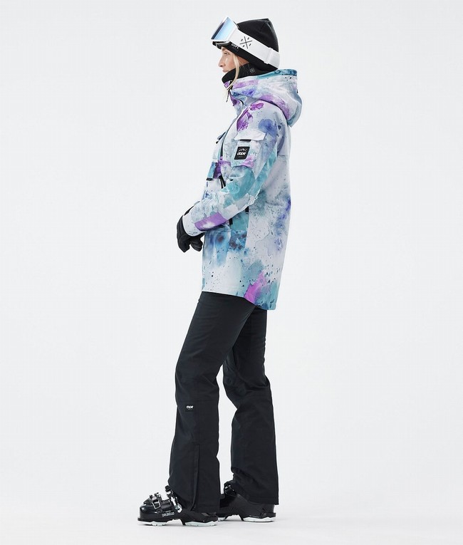 Women Dope Akin W Ski Jackets Green / Purple | VPJEFIZ-89