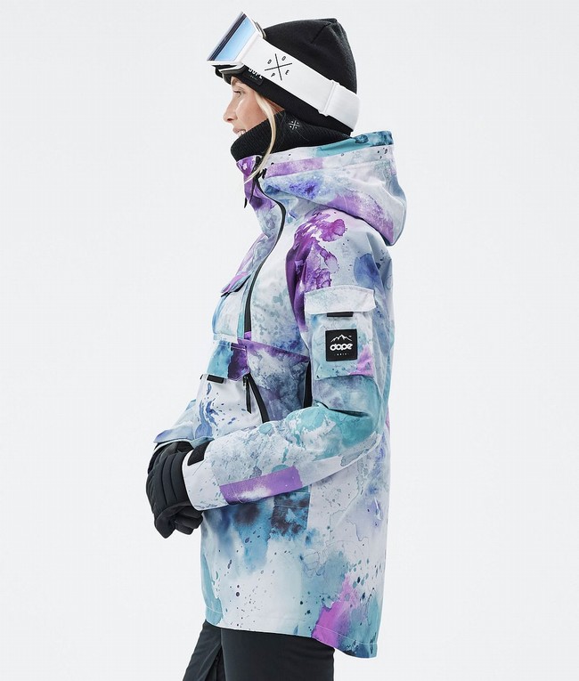 Women Dope Akin W Ski Jackets Green / Purple | VPJEFIZ-89