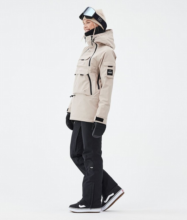 Women Dope Akin W Snowboard Jackets Brown | MVZXKEQ-83