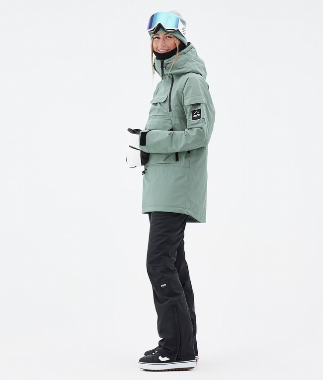 Women Dope Akin W Snowboard Jackets Green | DYCFQGN-10