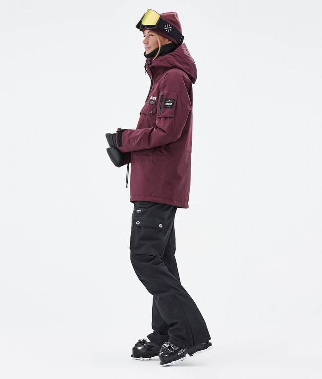 Women Dope Annok W Ski Jackets Burgundy | KPBQWSL-36