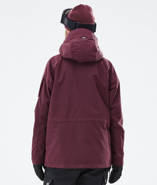 Women Dope Annok W Ski Jackets Burgundy | KPBQWSL-36