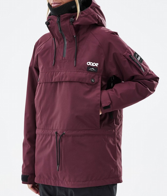 Women Dope Annok W Ski Jackets Burgundy | KPBQWSL-36