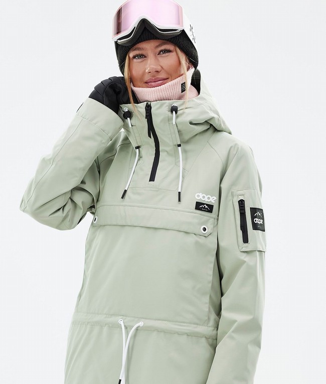 Women Dope Annok W Ski Jackets Green | HWLIGFE-92