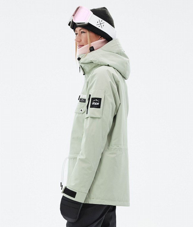 Women Dope Annok W Ski Jackets Green | HWLIGFE-92