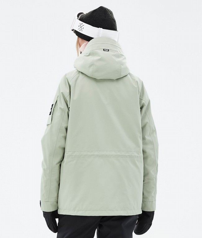 Women Dope Annok W Ski Jackets Green | HWLIGFE-92