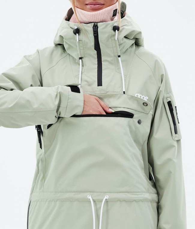 Women Dope Annok W Ski Jackets Green | HWLIGFE-92