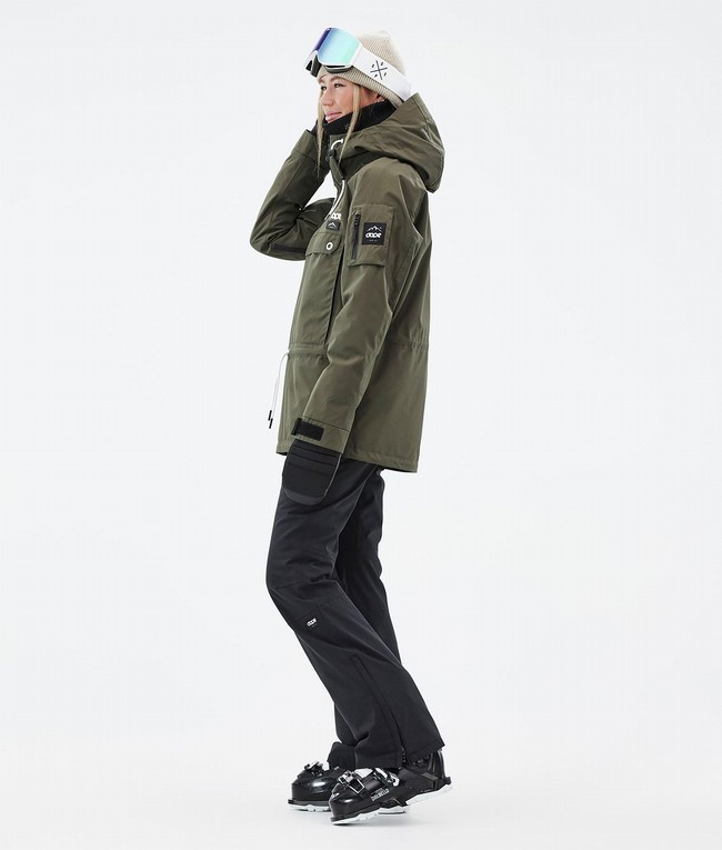 Women Dope Annok W Ski Jackets Olive / Green | NUKVROH-16