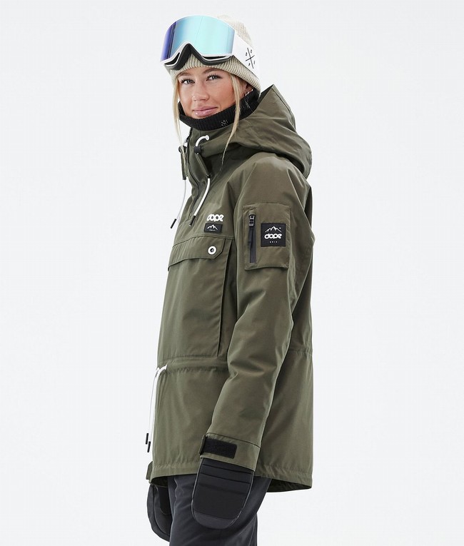 Women Dope Annok W Ski Jackets Olive / Green | NUKVROH-16