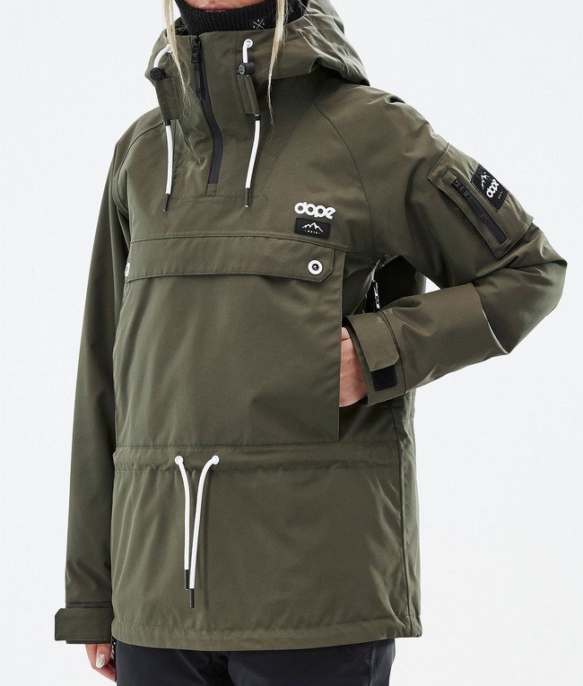 Women Dope Annok W Ski Jackets Olive / Green | NUKVROH-16