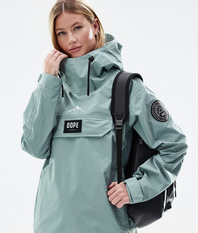 Women Dope Blizzard Light W Outdoor Jackets Green | FNCIKBW-96