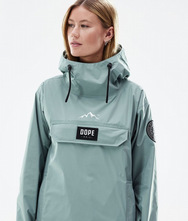 Women Dope Blizzard Light W Outdoor Jackets Green | FNCIKBW-96