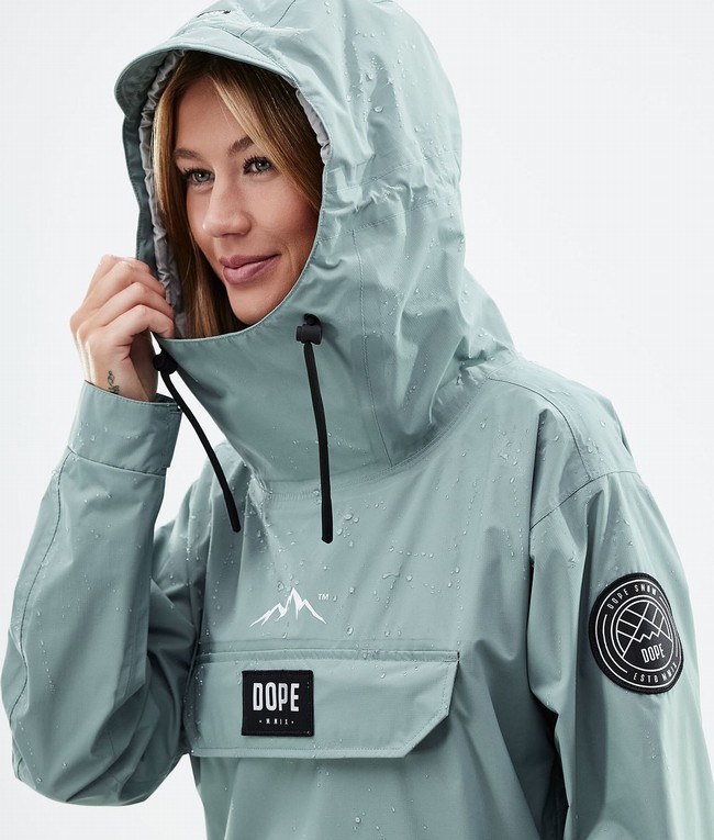 Women Dope Blizzard Light W Outdoor Jackets Green | FNCIKBW-96