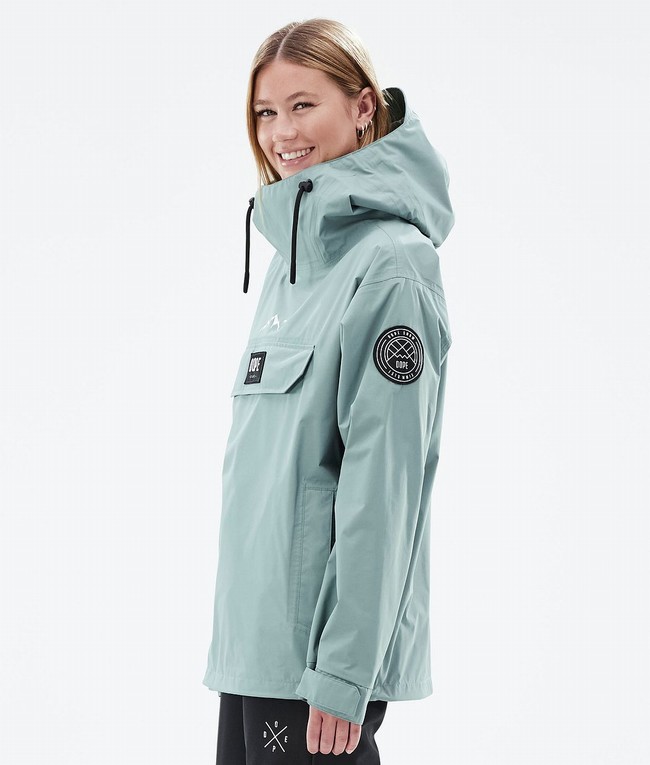 Women Dope Blizzard Light W Outdoor Jackets Green | FNCIKBW-96