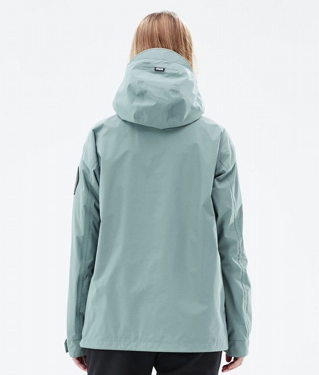 Women Dope Blizzard Light W Outdoor Jackets Green | FNCIKBW-96