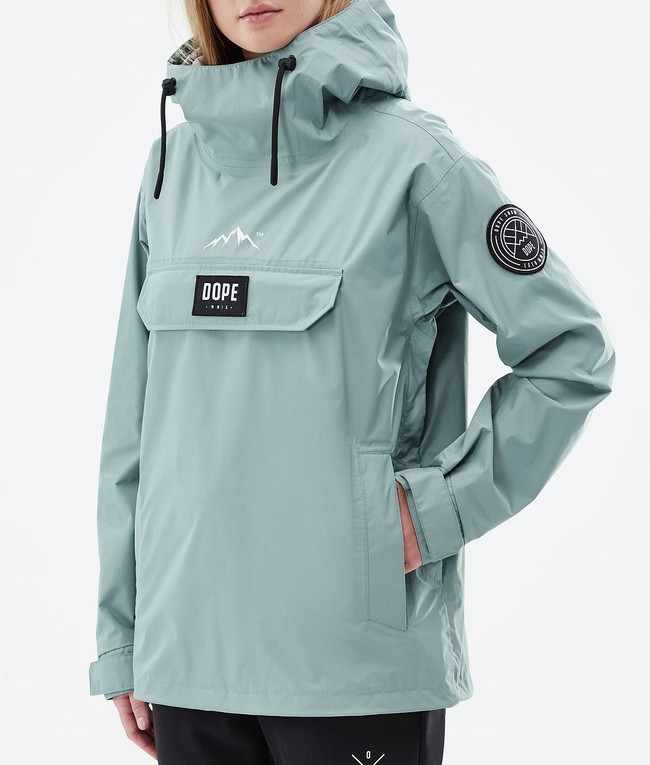 Women Dope Blizzard Light W Outdoor Jackets Green | FNCIKBW-96