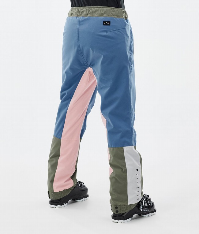 Women Dope Blizzard Track W Ski Pants Blue / Grey / Light Grey / Pink | HGCQIST-69