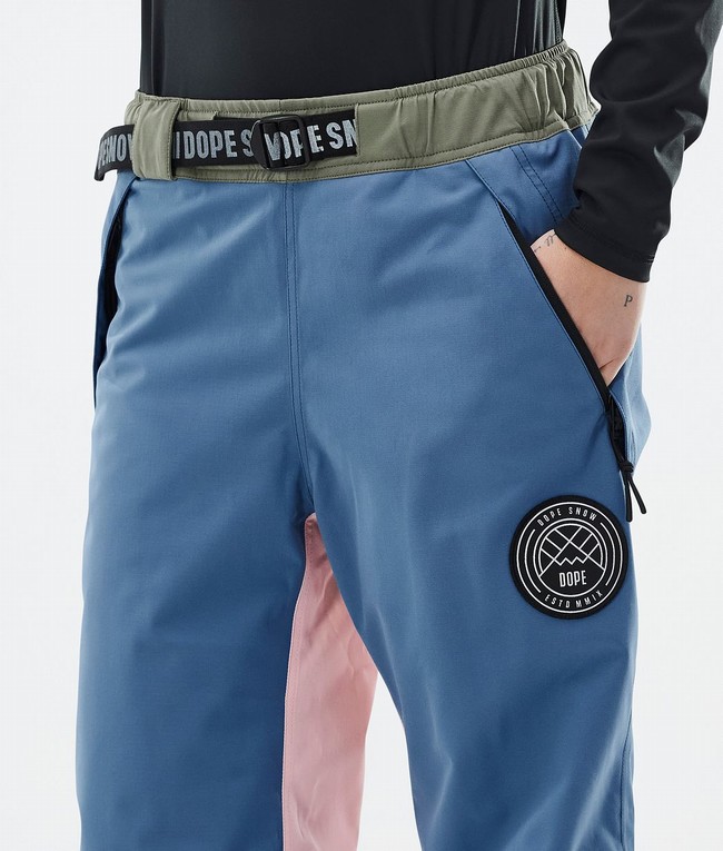 Women Dope Blizzard Track W Ski Pants Blue / Grey / Light Grey / Pink | HGCQIST-69