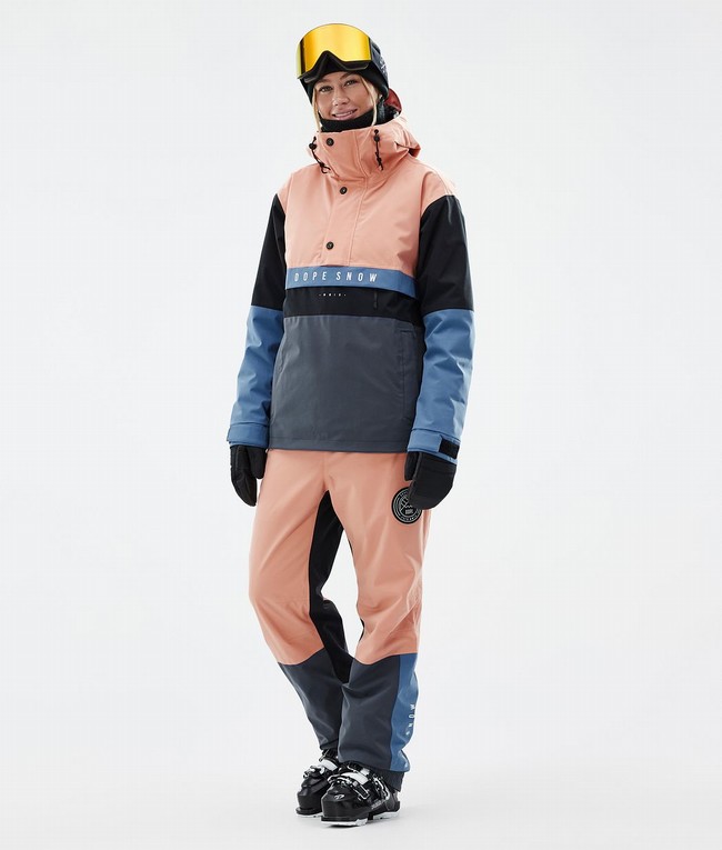 Women Dope Blizzard Track W Ski Pants Coral / Blue / Grey / Black / Blue | SIOHNYR-34