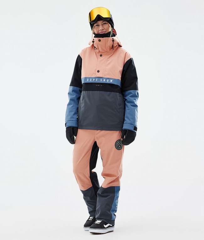 Women Dope Blizzard Track W Snowboard Pants Coral / Blue / Grey / Black / Blue | RQJEIKP-58