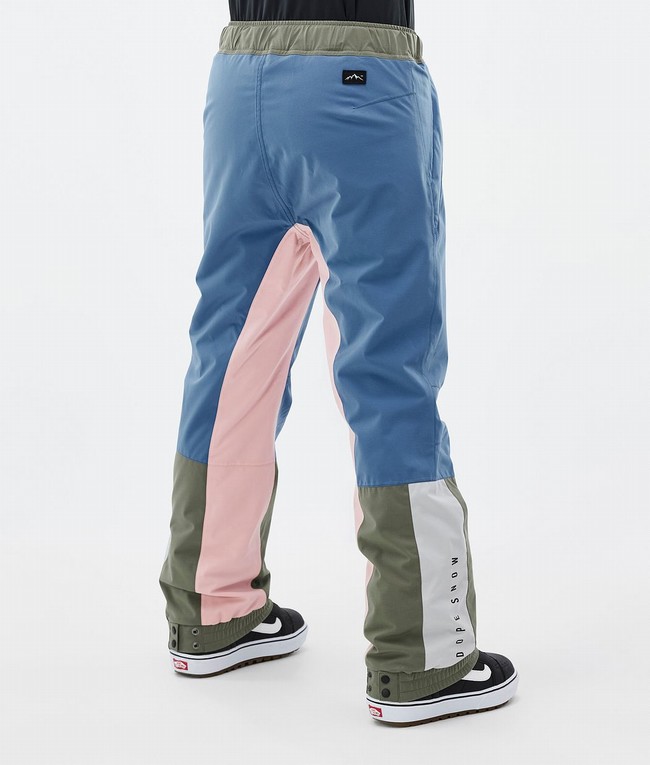 Women Dope Blizzard Track W Snowboard Pants Blue / Grey / Light Grey / Pink | OLIFQNE-43