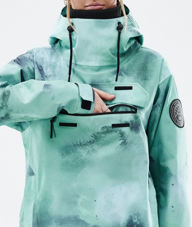 Women Dope Blizzard W 2022 Ski Jackets Green | ETZXUVF-64