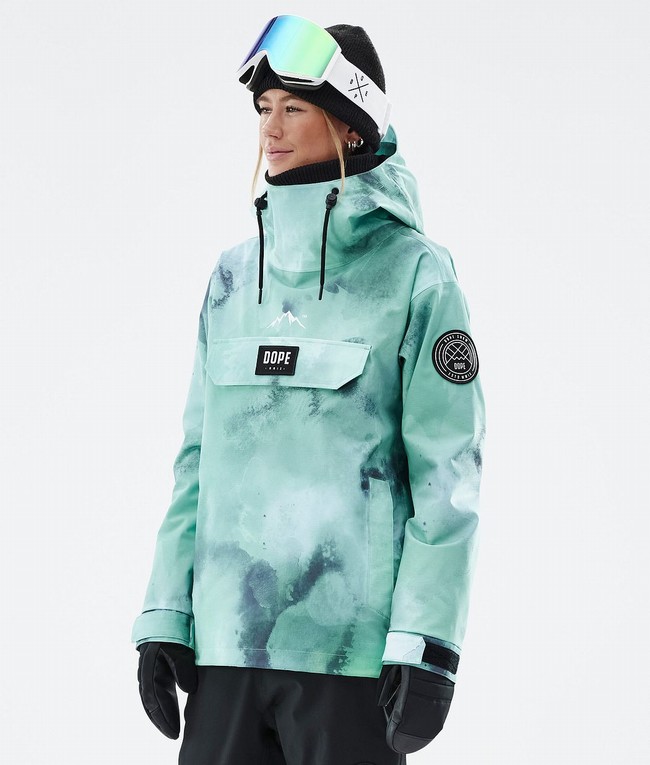 Women Dope Blizzard W 2022 Ski Jackets Green | ETZXUVF-64