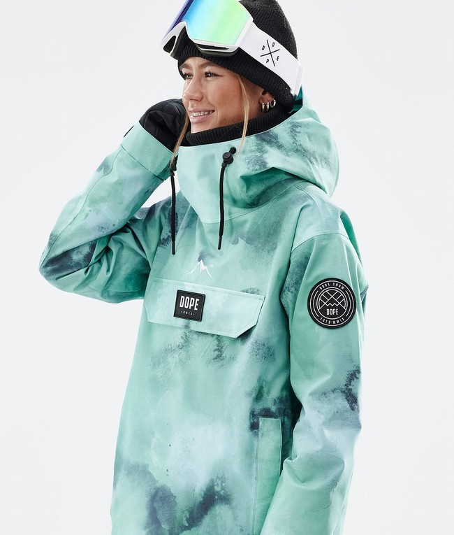 Women Dope Blizzard W 2022 Snowboard Jackets Green | NDIRQFG-46