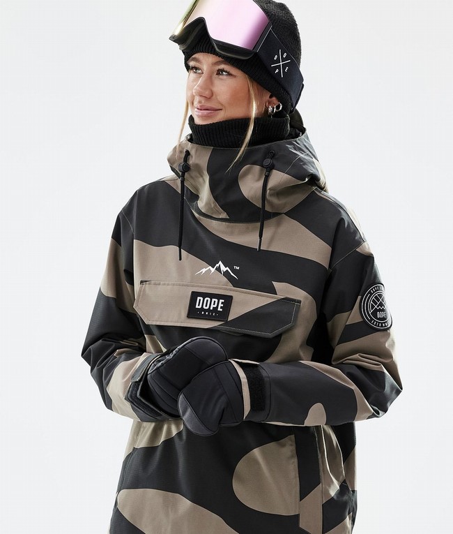 Women Dope Blizzard W 2022 Snowboard Jackets Grey / Black | KXCDVJZ-78