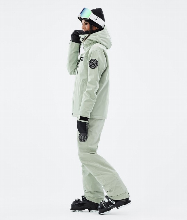 Women Dope Blizzard W Full Zip Ski Jackets Green | ACXNMJB-91