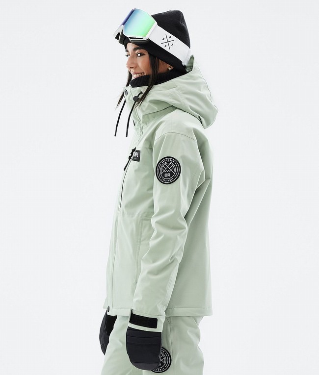 Women Dope Blizzard W Full Zip Ski Jackets Green | ACXNMJB-91