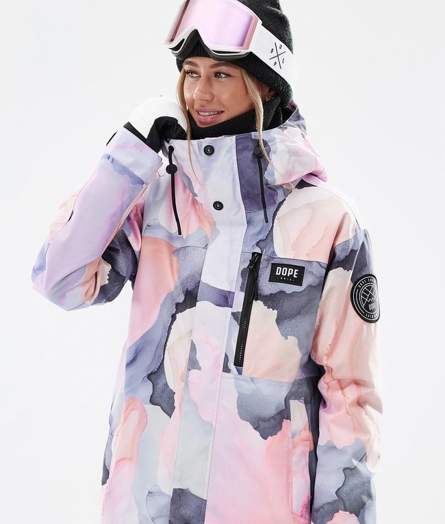 Women Dope Blizzard W Full Zip Ski Jackets Coral | SKVEDZW-46