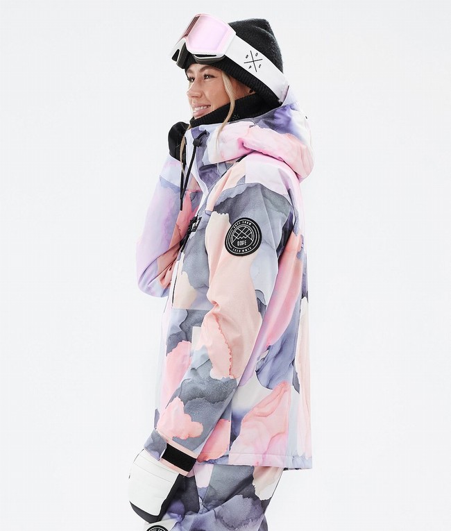 Women Dope Blizzard W Full Zip Ski Jackets Coral | SKVEDZW-46