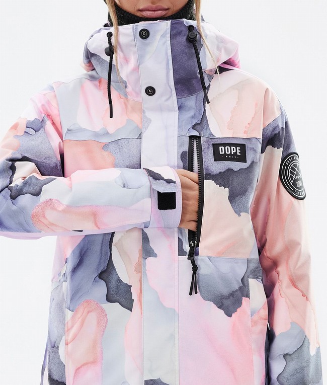 Women Dope Blizzard W Full Zip Ski Jackets Coral | SKVEDZW-46