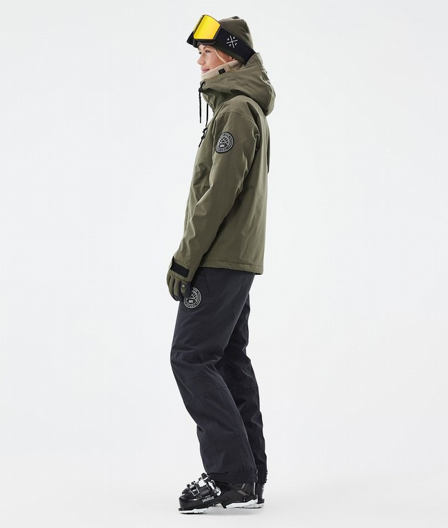 Women Dope Blizzard W Full Zip Ski Jackets Olive / Green | VQZDUJP-64