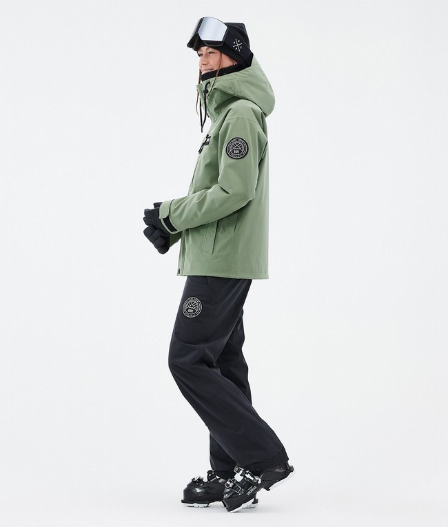 Women Dope Blizzard W Full Zip Ski Jackets Green | FBITOVS-27