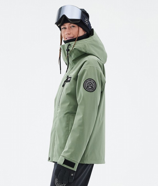 Women Dope Blizzard W Full Zip Ski Jackets Green | FBITOVS-27