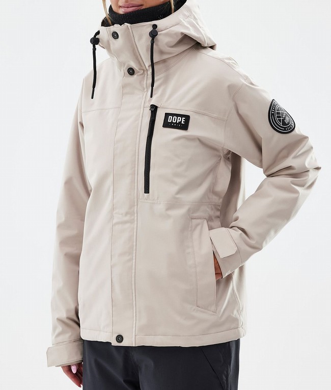 Women Dope Blizzard W Full Zip Ski Jackets Brown | ZEASQKJ-07