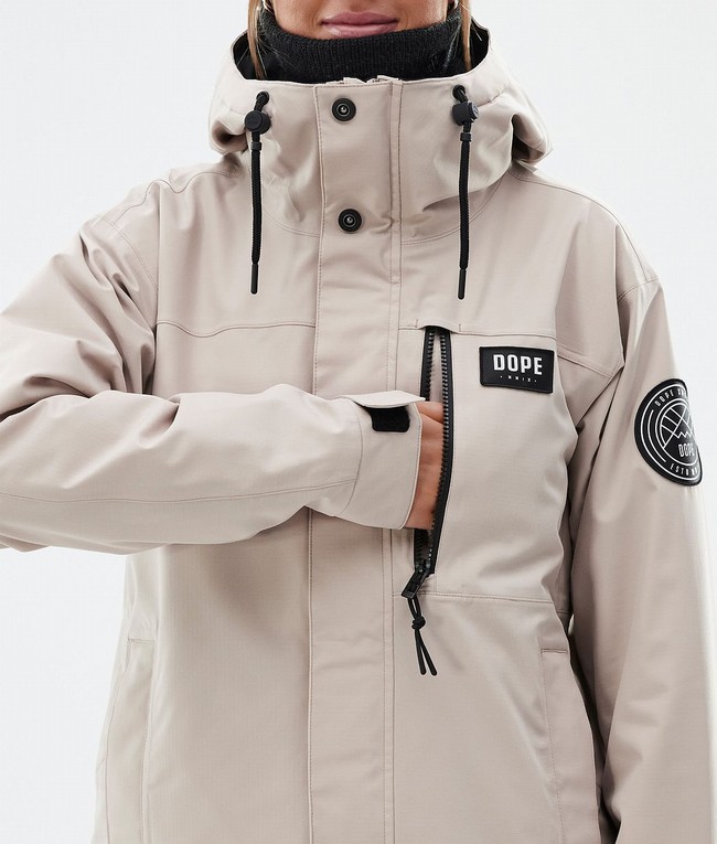 Women Dope Blizzard W Full Zip Ski Jackets Brown | ZEASQKJ-07