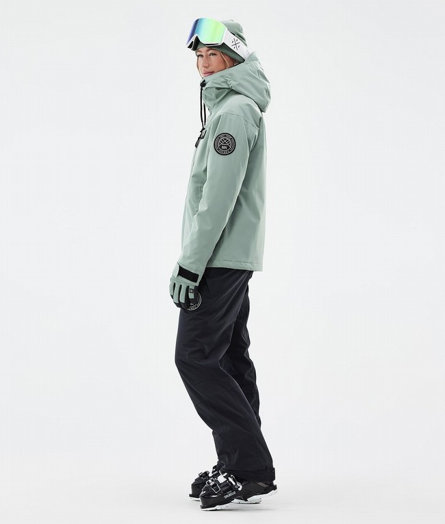 Women Dope Blizzard W Full Zip Ski Jackets Green | IVTUKXA-46