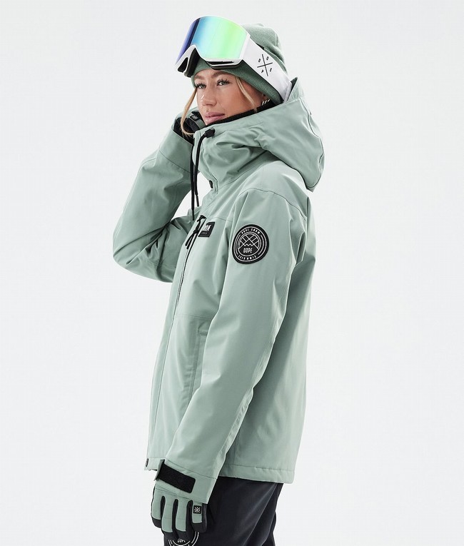 Women Dope Blizzard W Full Zip Ski Jackets Green | IVTUKXA-46